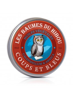 Baume de Massage Biologique pour Coups et Blessures "Les Baumes du Hibou" 30 ML