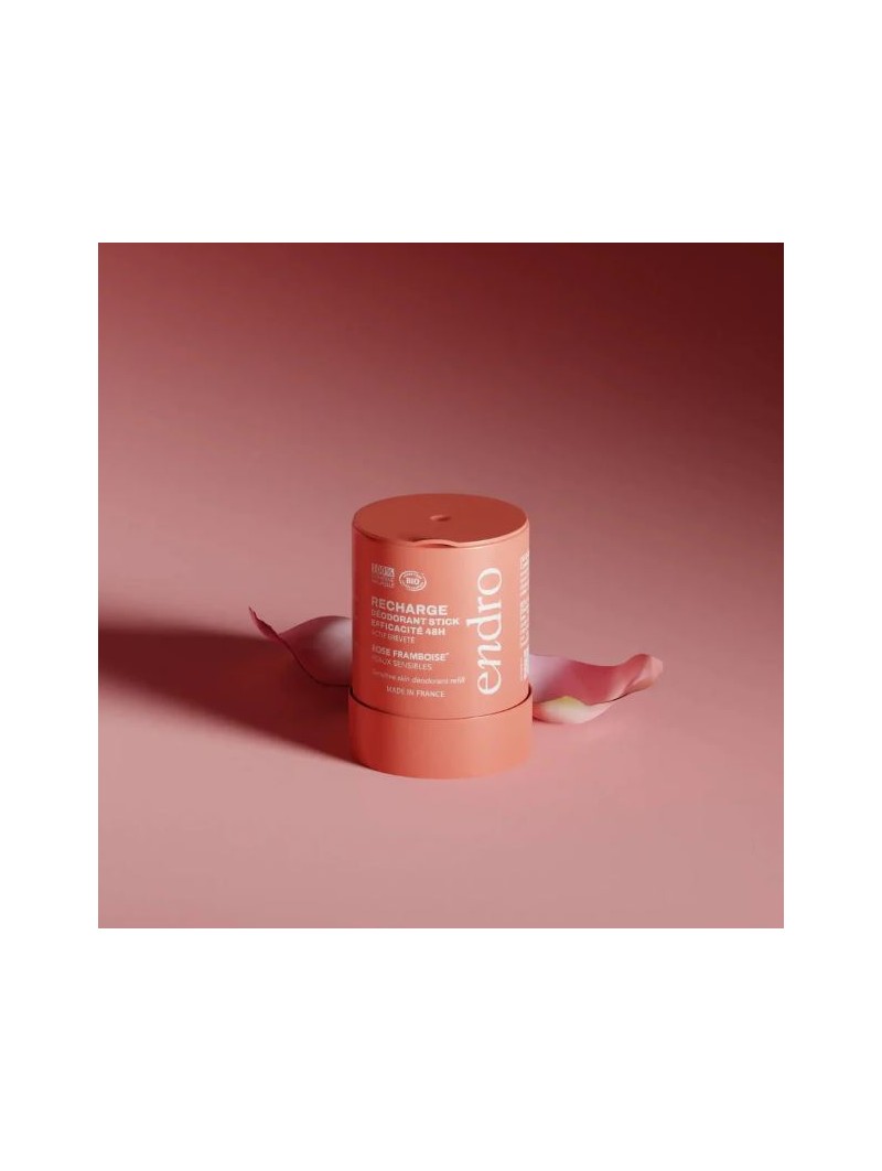 Recharge Déodorant Stick Endro Rose-Framboise – Naturel & Peaux Sensibles